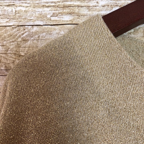 Bob Mackie Studio Gold Shimmery Tunic - Picture 4 of 5